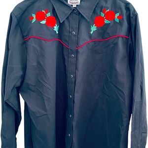 Vintage Ely Cattleman Pearl Snap Shirt XXL Country Charmers western rancher